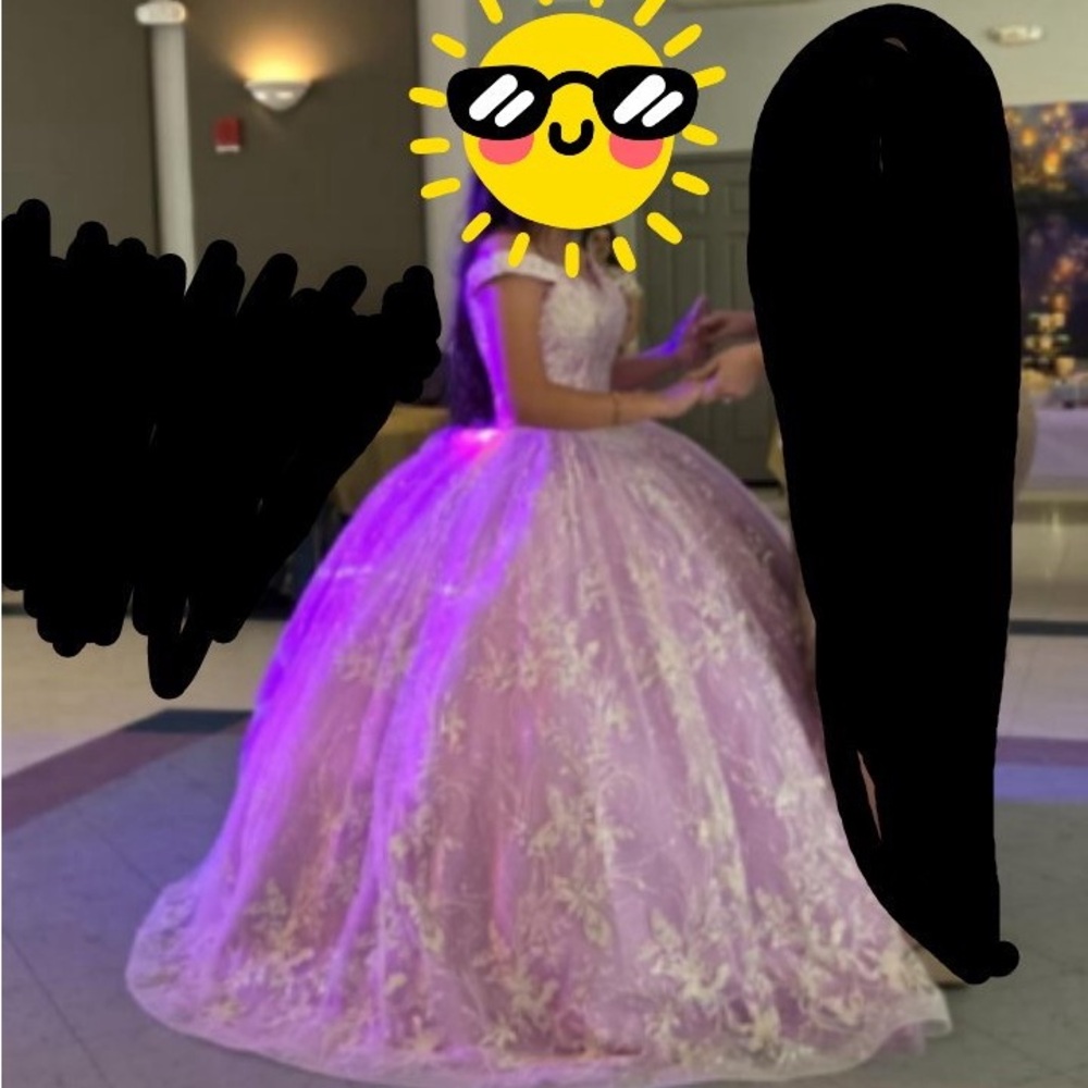 Elegant Lilac Quinceanera Ball Gown